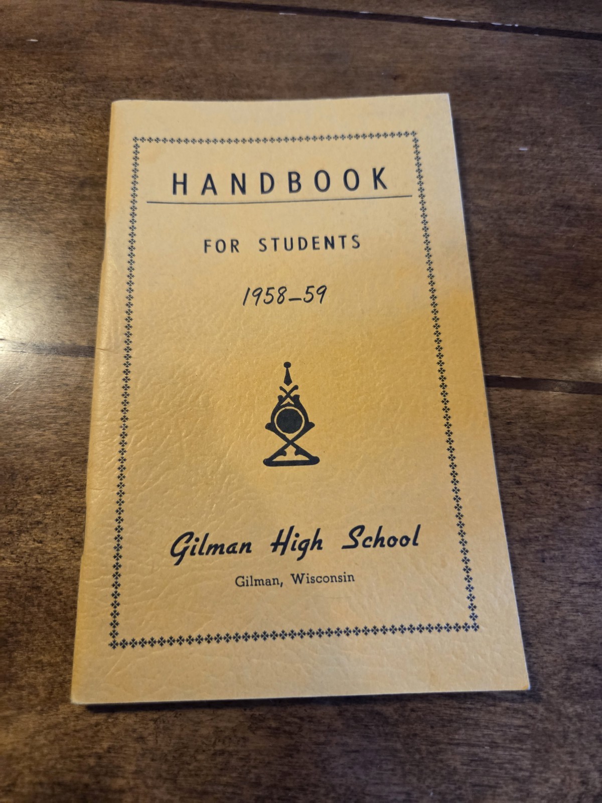 Vintage 1958-1959 Gilman High School Handbook  Wisconsin School Memorabilia