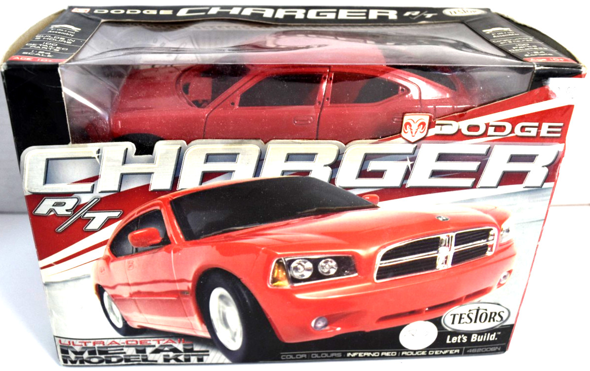 🔥🚦Testors Dodge Charger R/T 1:24 Ultra Detail Metal Model Kit #462006N Diecast