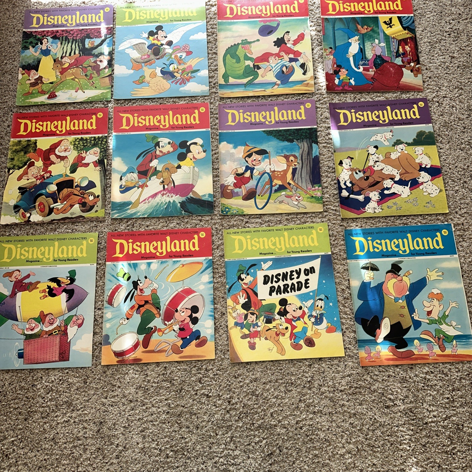 Vintage Walt Disney Disneyland Magazines Lot Of 12 Issues Vintage Walt Disney Disneyland Magazines Lot Of 12 Issues