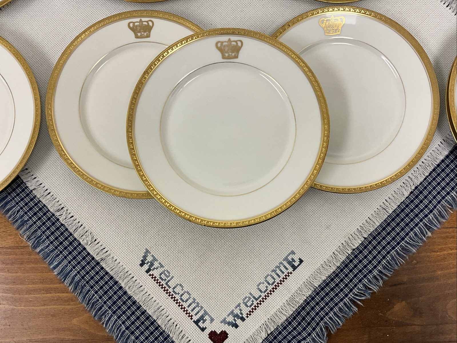 Vintage 1915s Hotel Del Coronado San Diego CA 7” Plate Gold Encrusted Crown