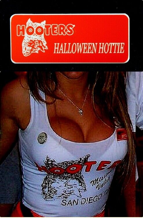 Hooters Uniform Halloween Hottie Name Tag Dress Up Play Halloween Costume Extra
