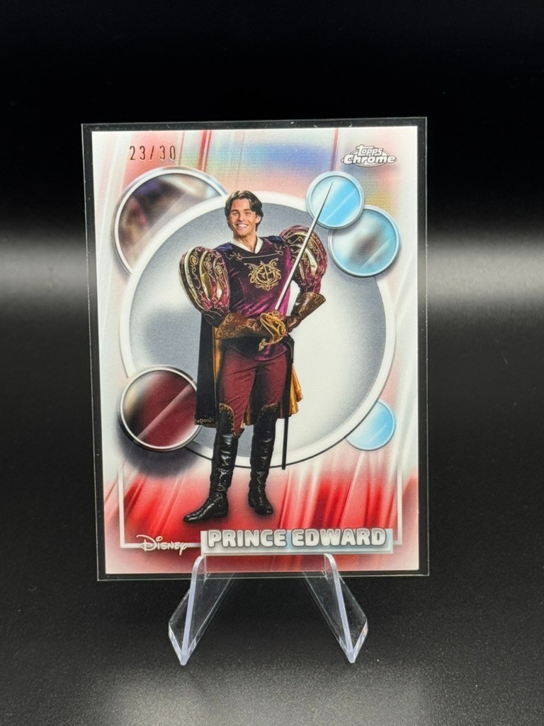 2026 Topps Chrome Disney /30 Prince Edward TRUE WHITE REFRACTOR #159 Enchanted 2026 Topps Chrome Disney /30 Prince Edward TRUE WHITE REFRACTOR #159 Enchanted