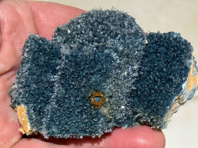 NEW FIND : RARE , FOITITE EPITAXIAL ON FELDSPAR, NAMIBIA