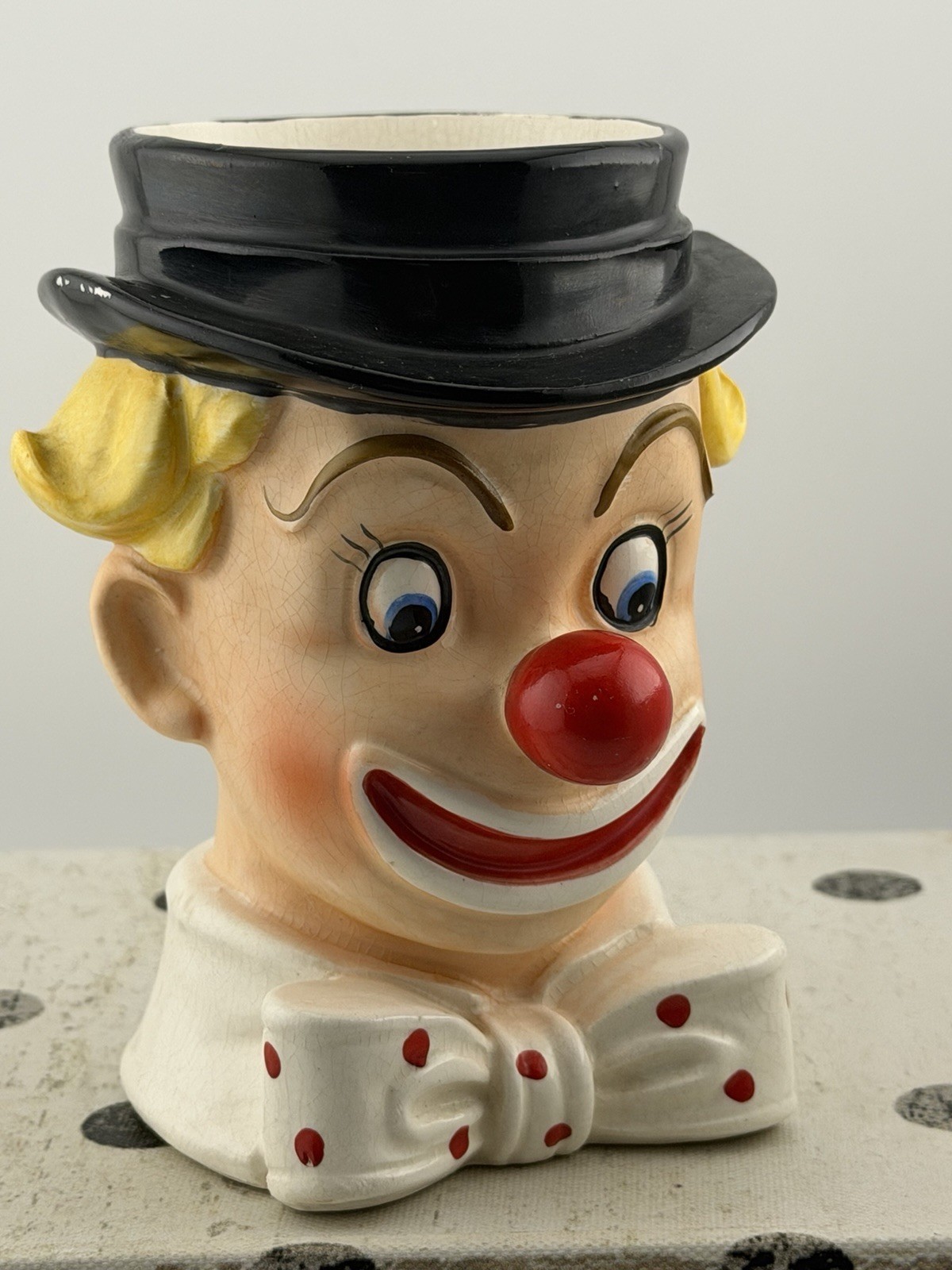 VTG Inarco Japan Handpainted Ceramic Clown Head Vase E-2320 Cleveland,Ohio 5