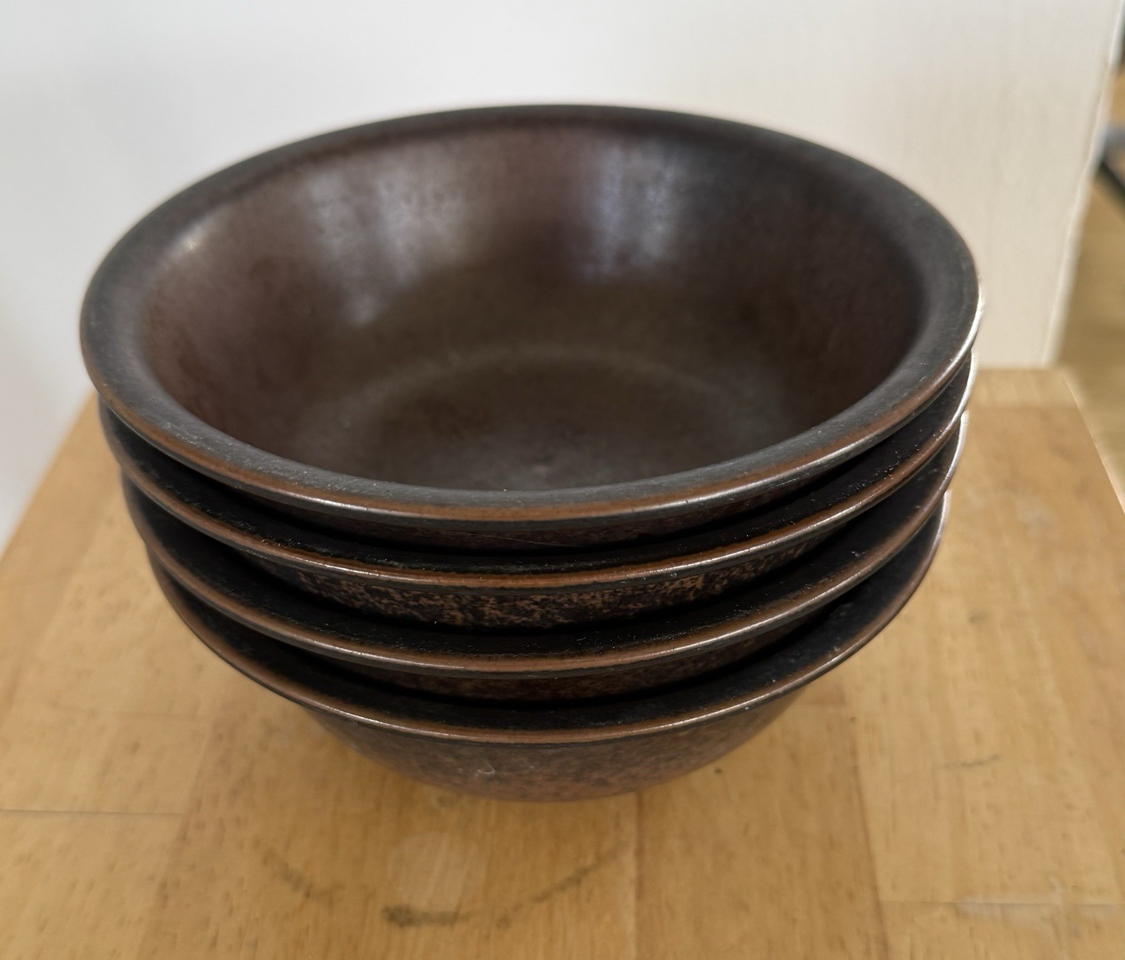 Four Arabia of Finland Ruska Cereal Bowls.