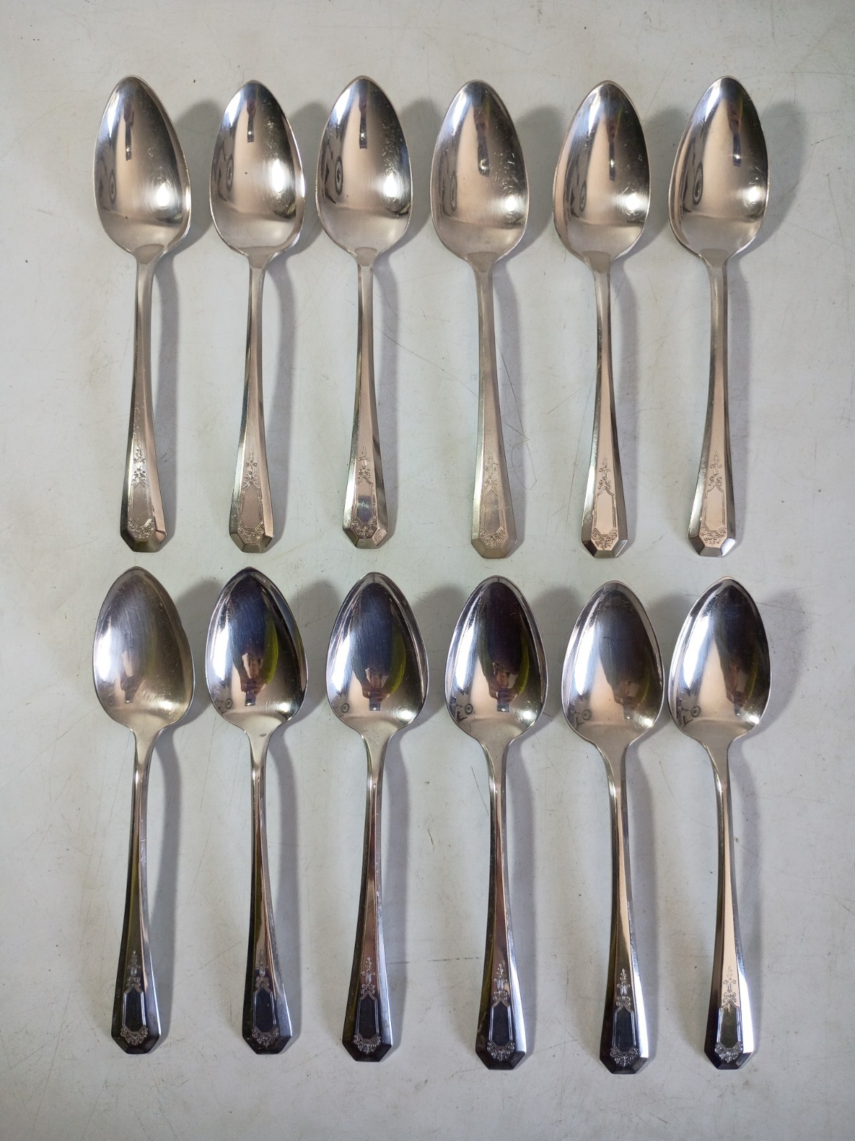 WM Rogers Le France Silverplate Teapoons Set of 12 Flatware