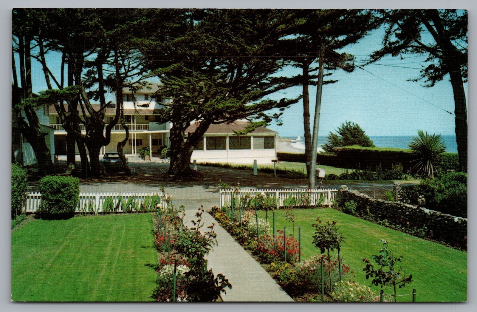 Villa Maria del Mar Retreat, Ocean View, Garden, Santa Cruz, CA. Postcard TS-167