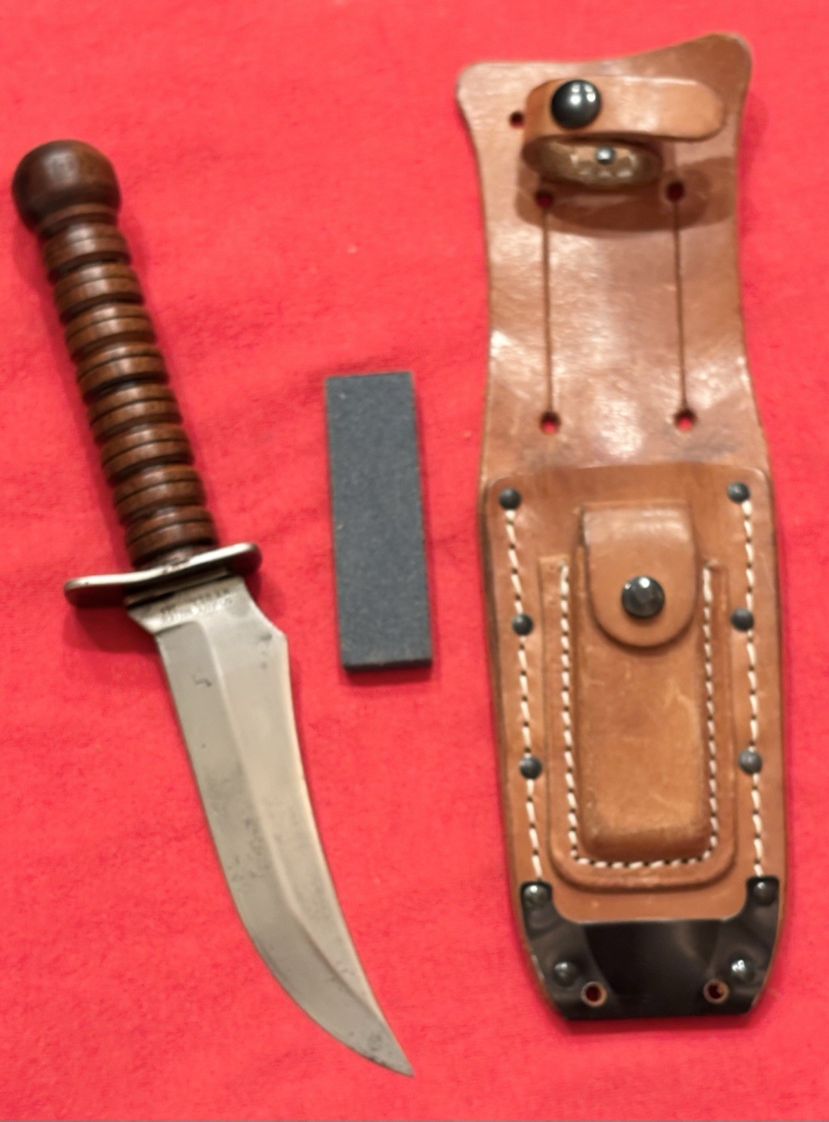 SCHRADE WALDEN N.Y. U.S.A. - 148 (1954-1973) - WOOD GRIP - JET PILOT SHEATH SCHRADE WALDEN N.Y. U.S.A. - 148 (1954-1973) - WOOD GRIP - JET PILOT SHEATH
