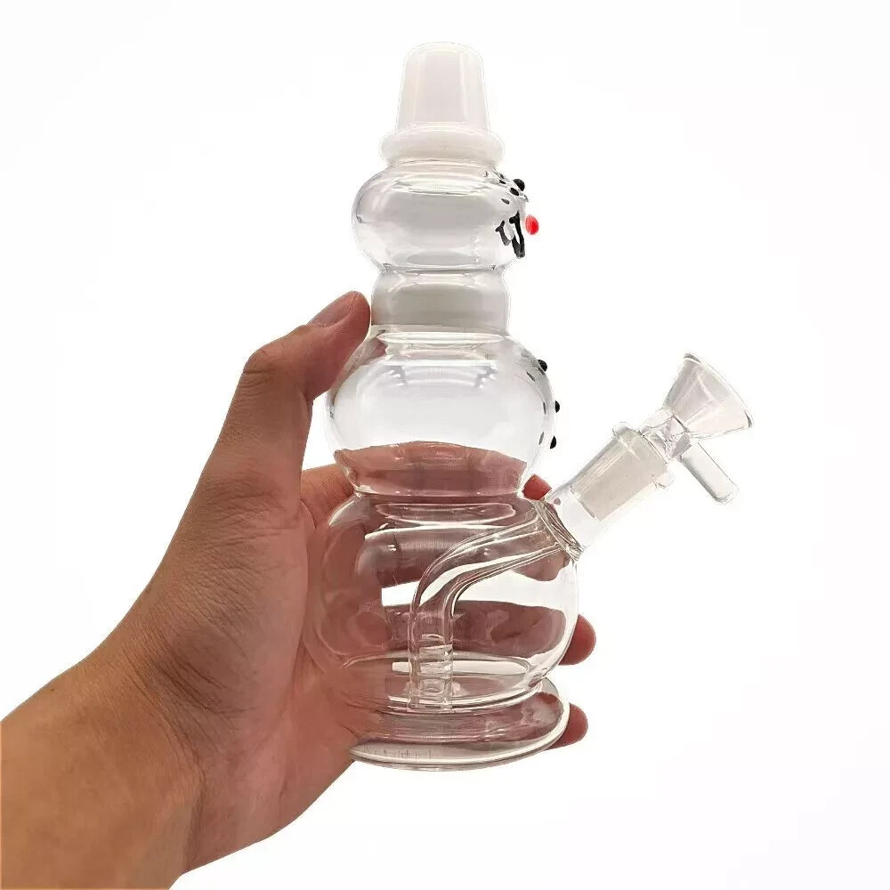 7\'\' Snow Man Hookah Glass Bong Water Smoking Pipe Bubbler with 14mm Male Bowl