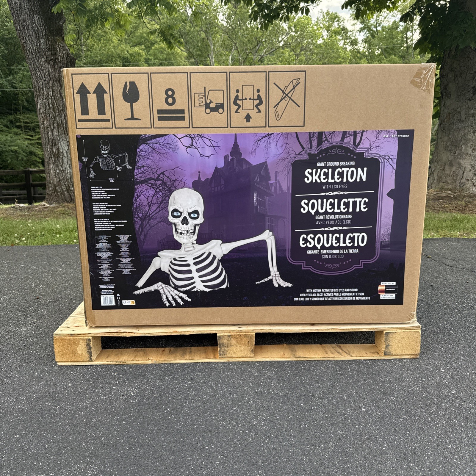 Costco Giant Ground Breaking Skeleton with LCD Eyes and Sound 
