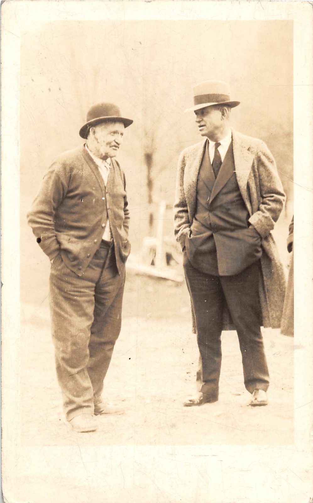 H77/ Interesting RPPC Postcard c1930s Will Rogers Suit Coat 163