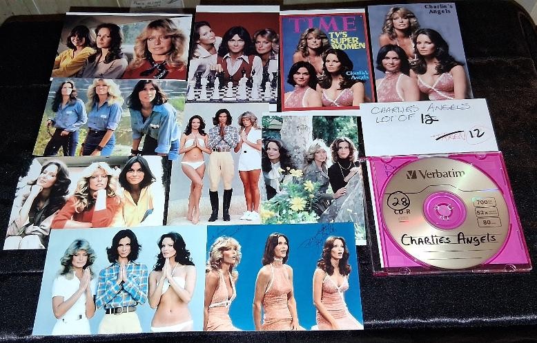 CHARLIES ANGELS ORIGINALS (LOT OF 12) 4 X 6 PHOTOS WITH DISC CAN PRINT 28 PHOTOS