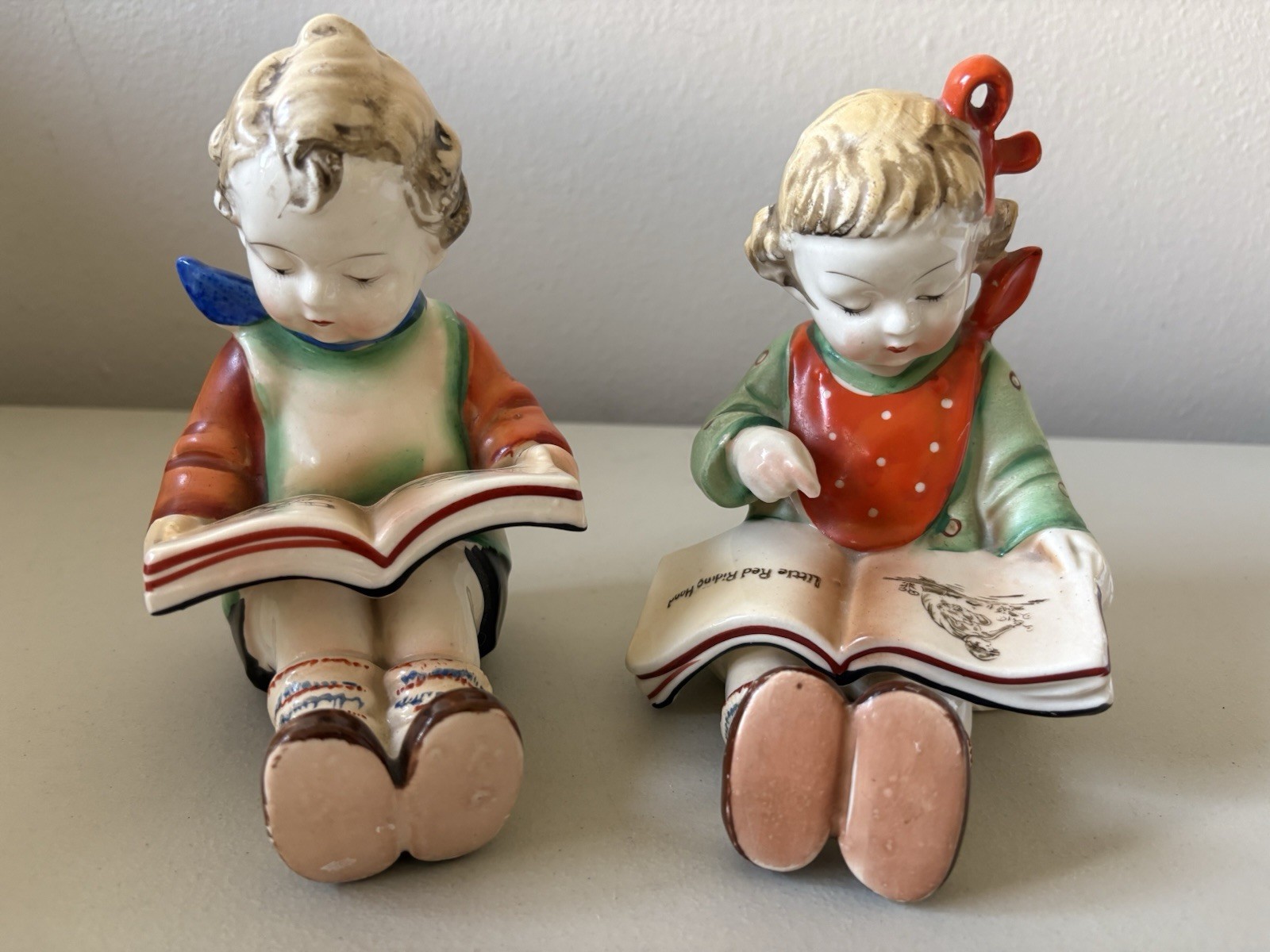 Vintage Japan Ceramic Hummel Figurines. 1950’s. Boy and Girl Set.