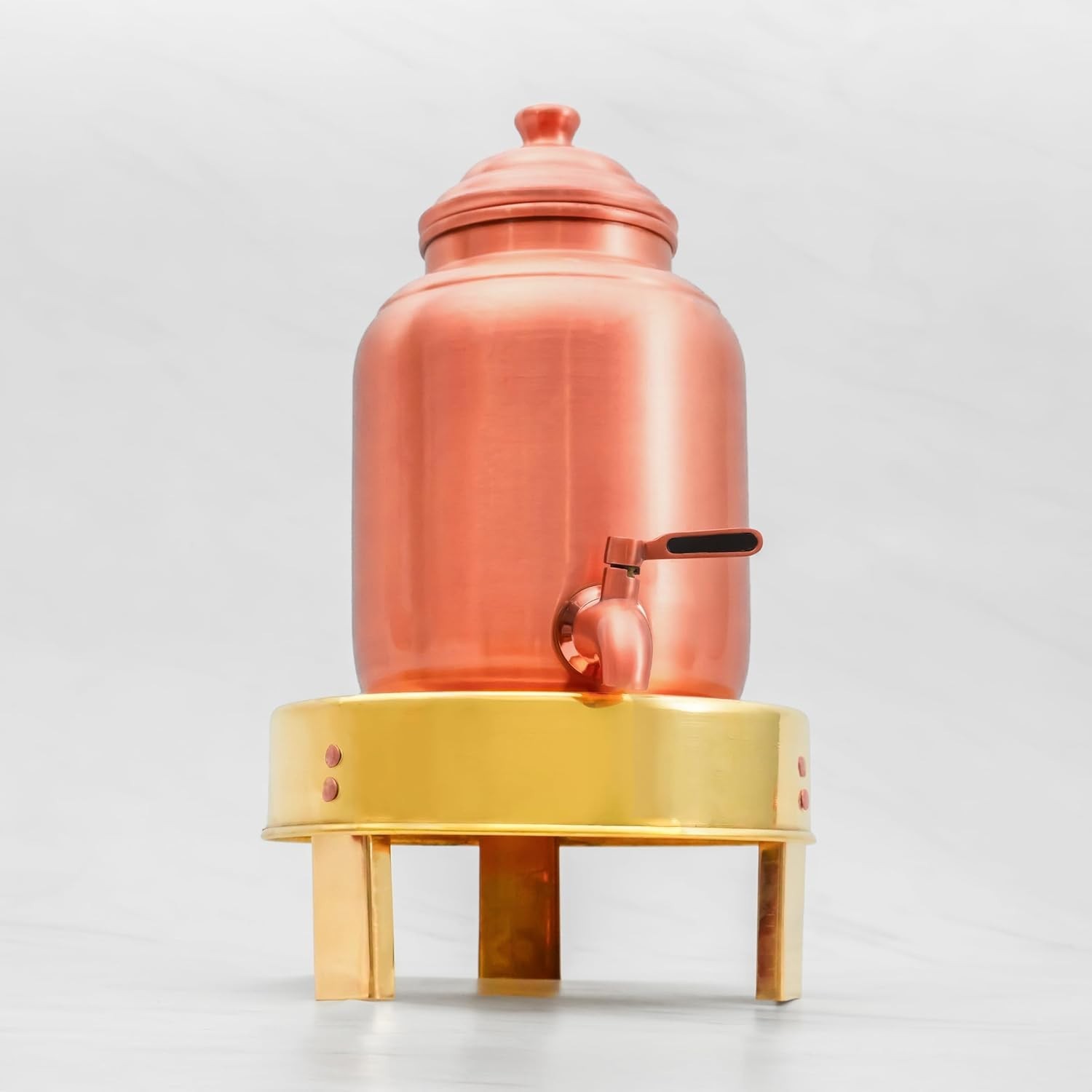 New Pure Copper Kiwi Water Dispenser pot with Brass Stand 7 liter