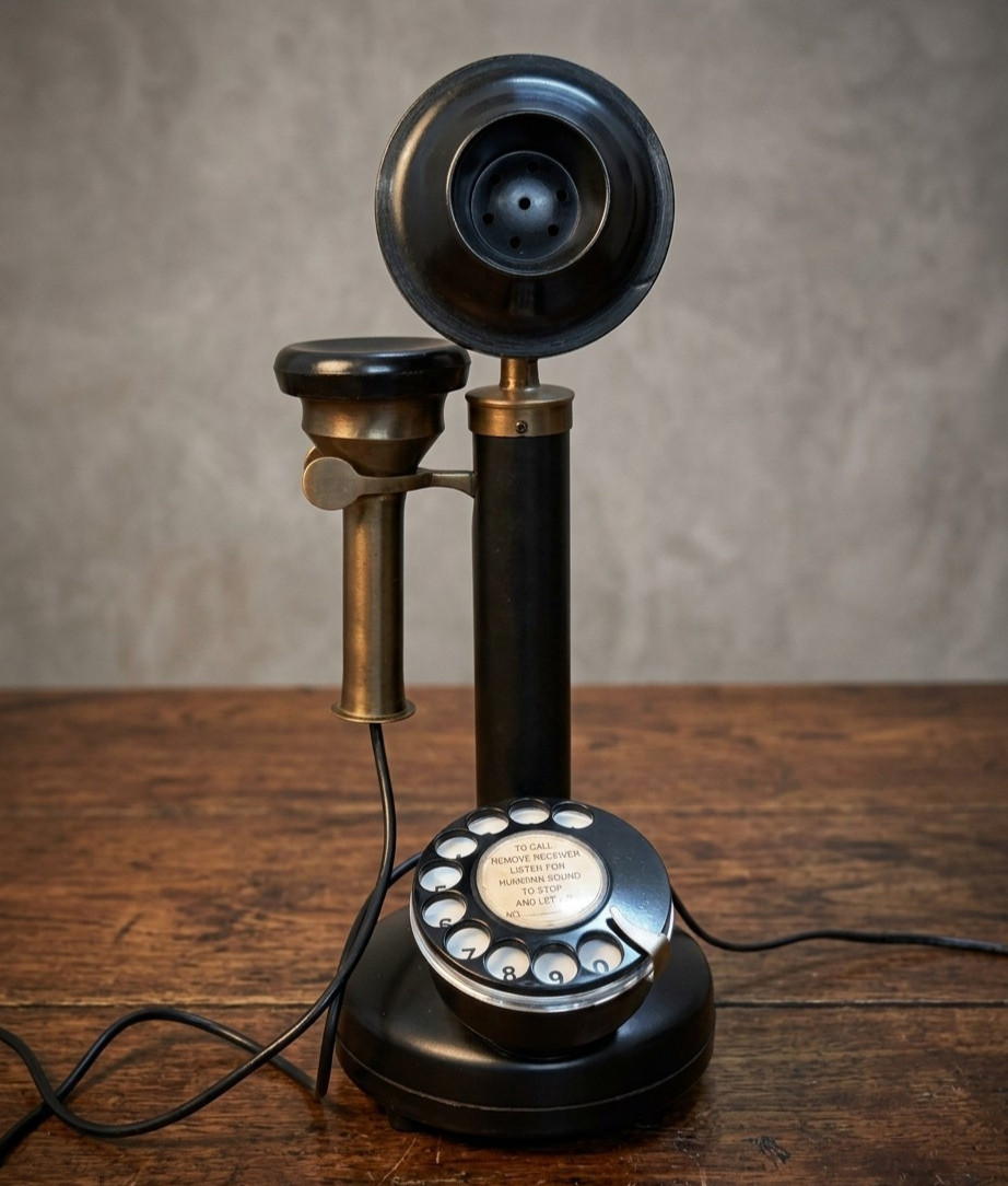 Antique Style Brass Landline Phone Working Retro Home Office Decors Telephone.