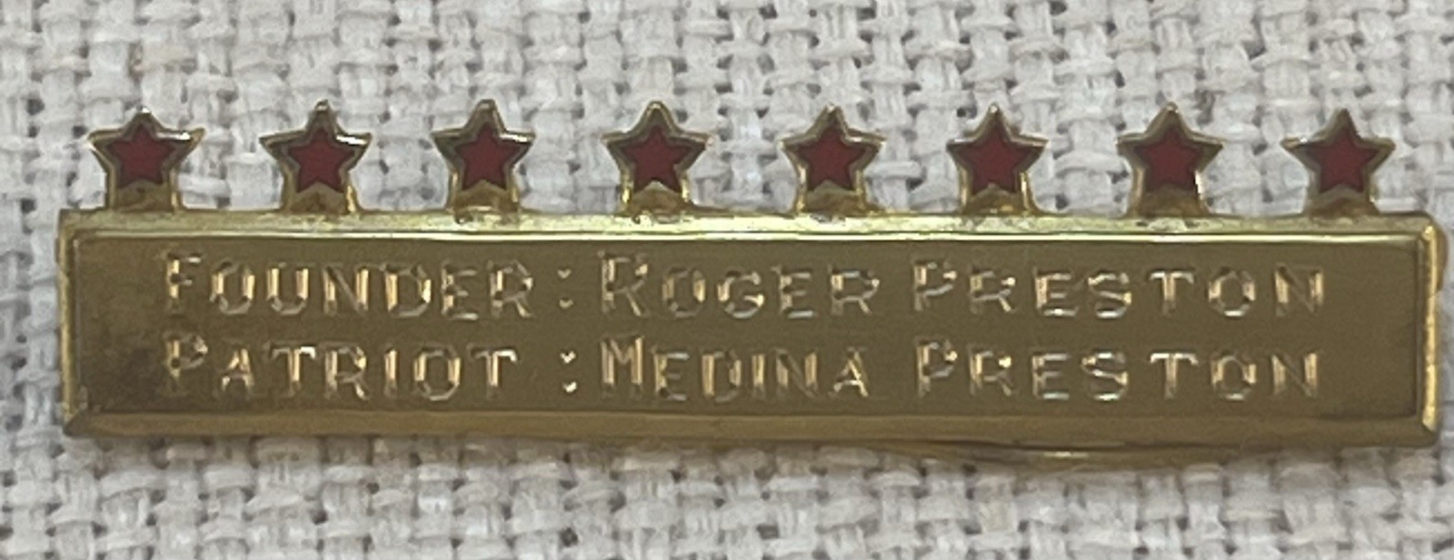 Rare- Daughters of the Founders and Patriots of America Gold Filled Bar Pin