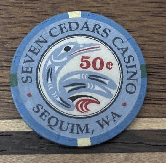 Seven Cedars $.50 Sequim, Washington Gaming Poker Casino Chip