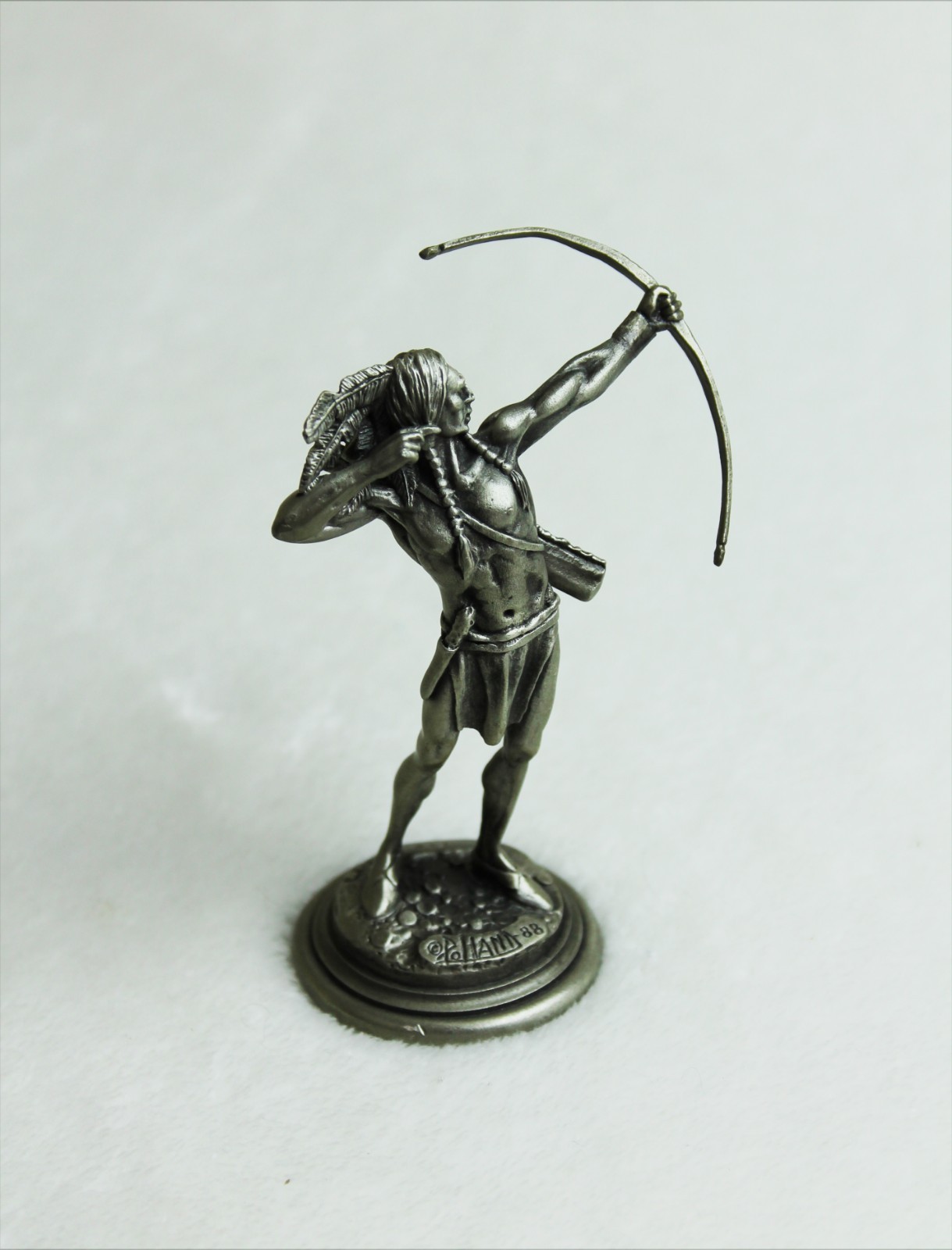 “710- The Hunter” Chilmark Pewter Sculpture by Don Polland Native American