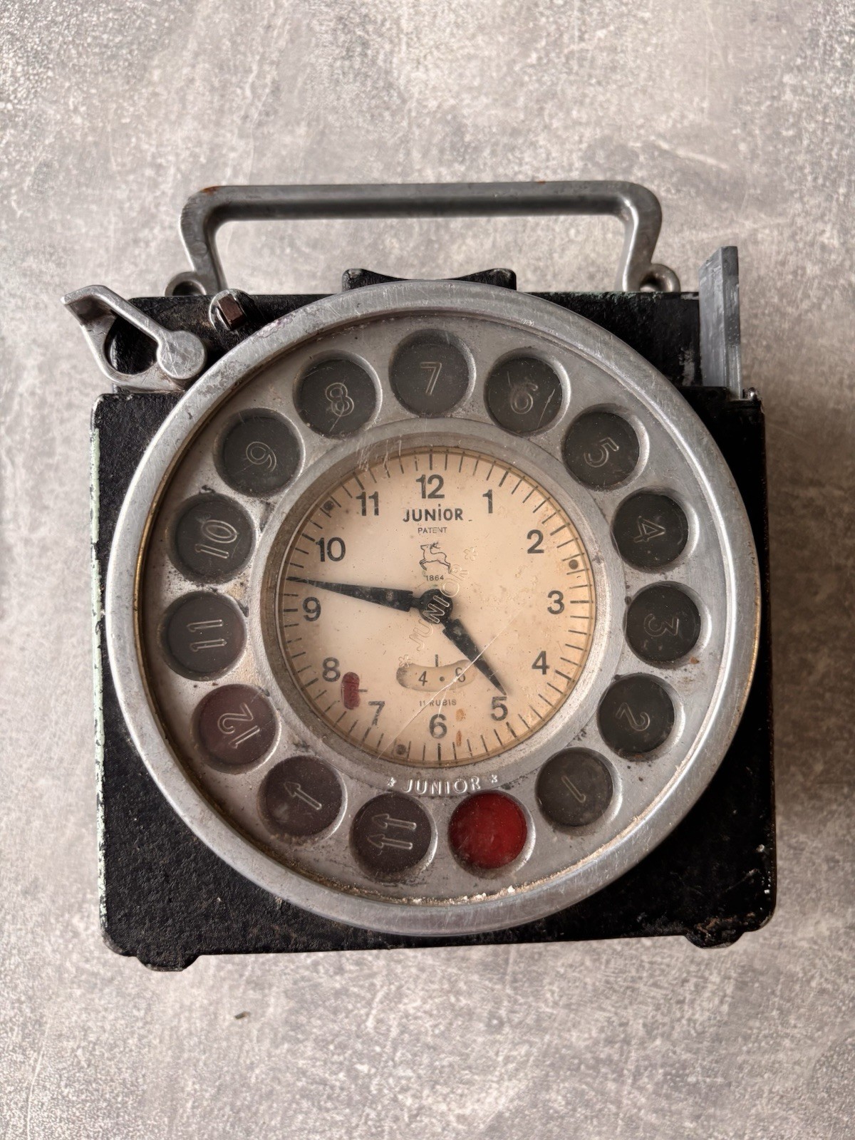 Vintage Junior Pigeon Race Timer Clock Antwerp Belgium Racing Pigeon Rare Key