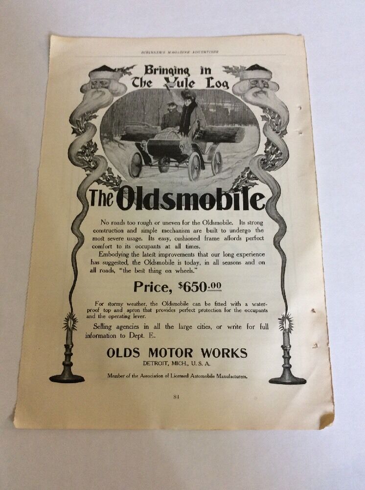 1903 MAGAZINE AD #A3-003 - The Oldsmobile Christmas