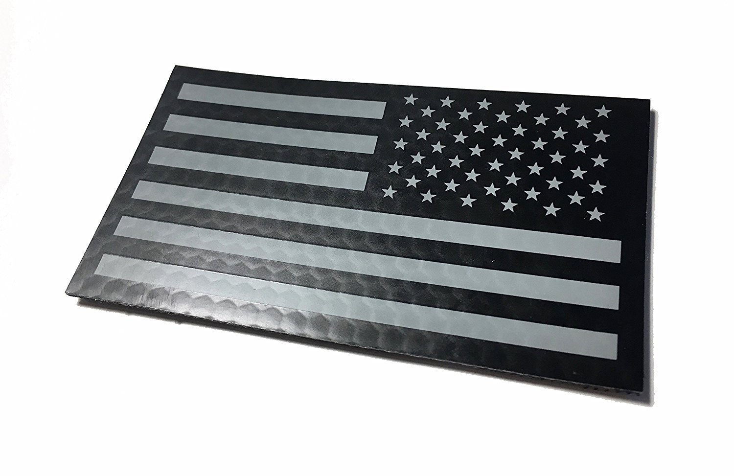 Reversed Black and Wolf Grey INFRARED REFLECTIVE USA Flag Military Patch 
