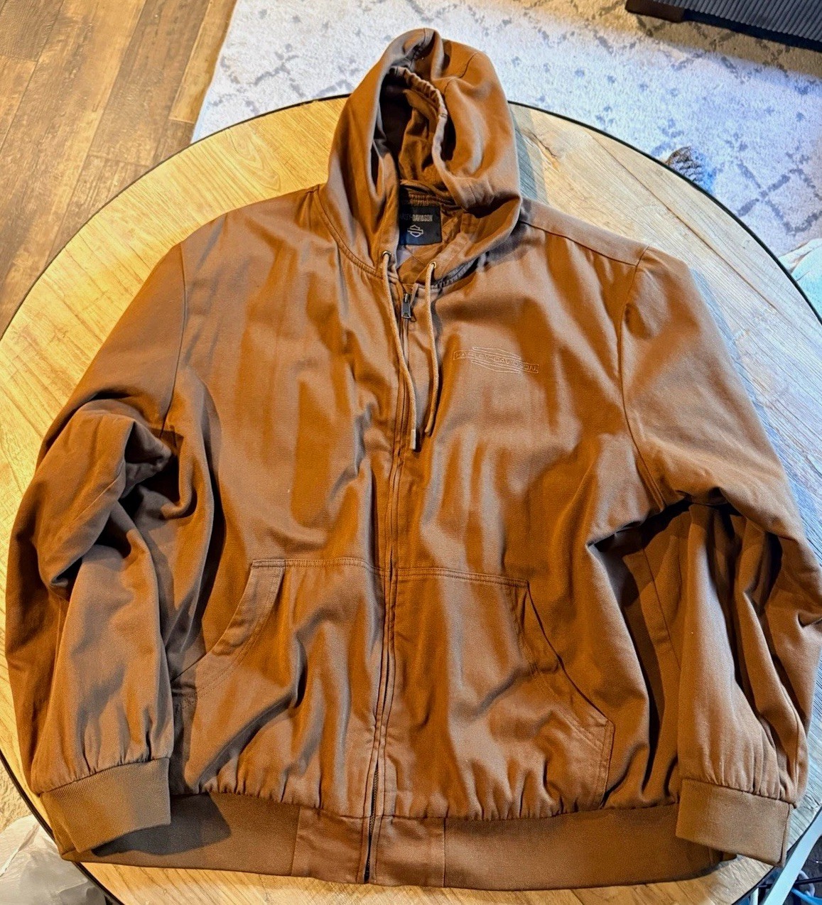 Harley Davidson Bar & Shield Workwear Hooded Jacket Toffee 3XL 97402-25VM Harley Davidson Bar & Shield Workwear Hooded Jacket Toffee 3XL 97402-25VM