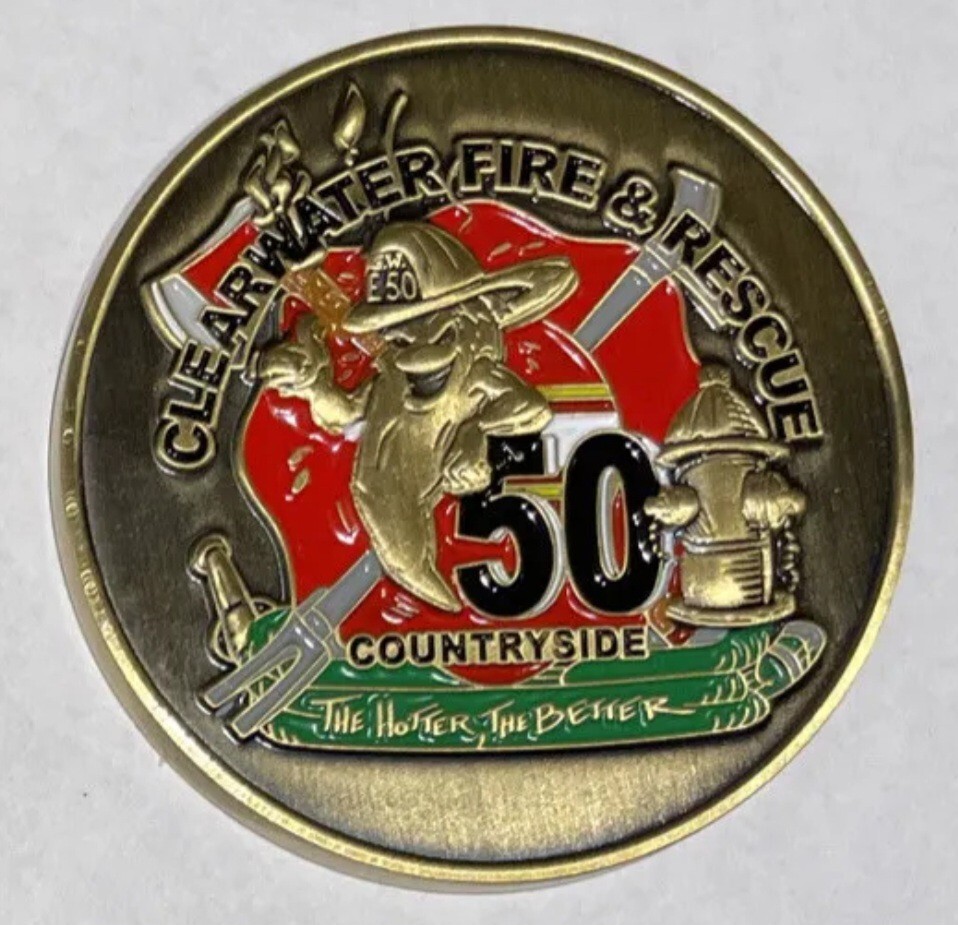 NEW Clearwater Fire Rescue Department Challenge Coin Station 50The Chilie Pepper