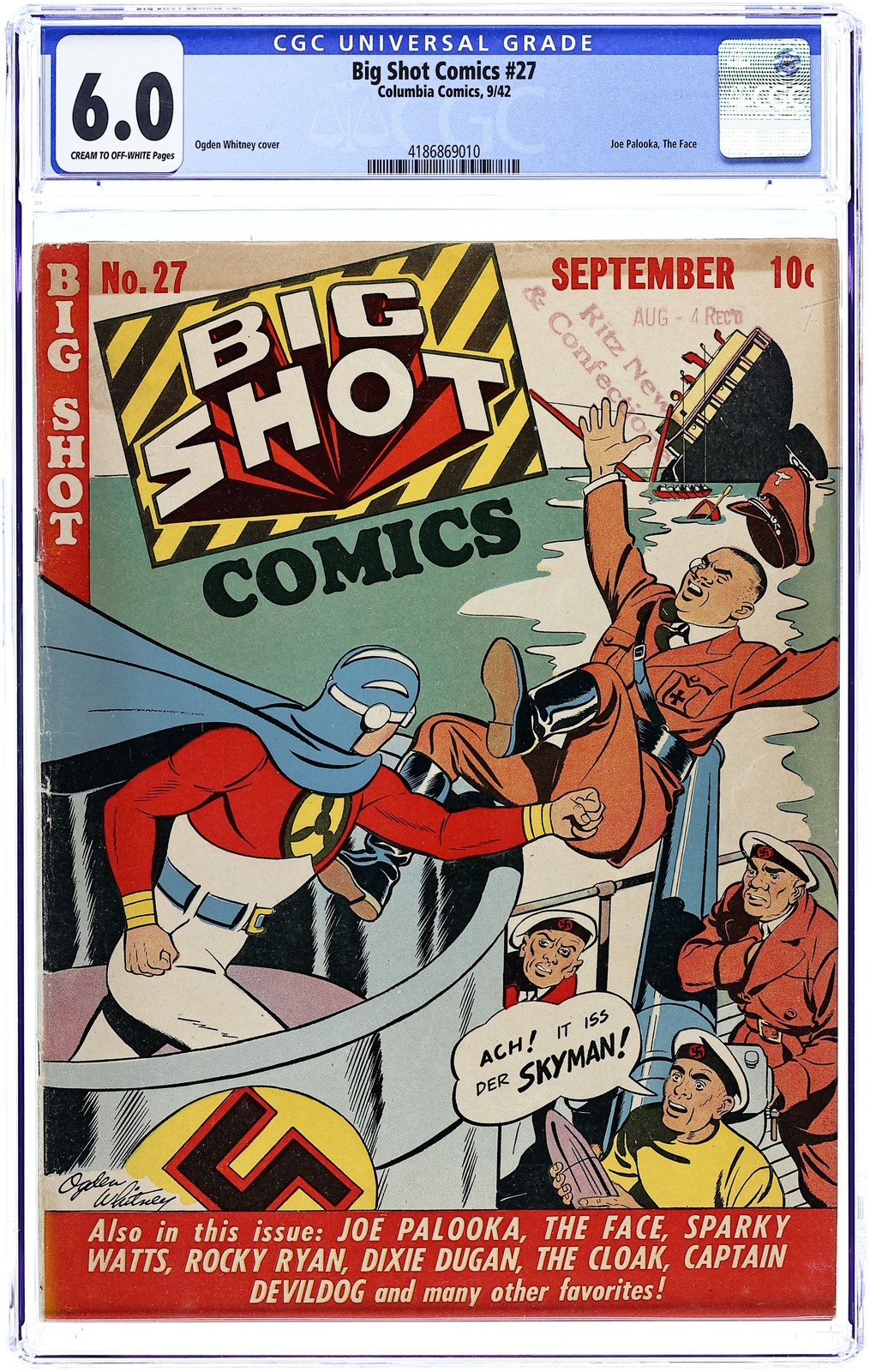Big Shot Comics #27 CGC 6.0 1942 4186869010