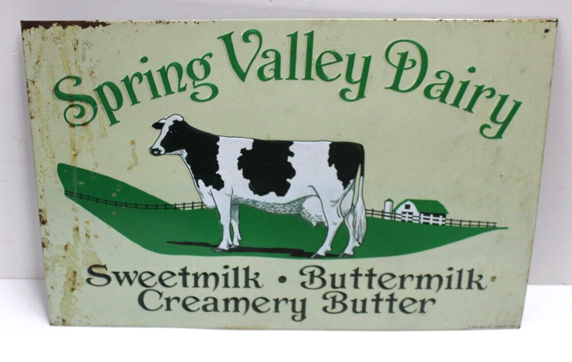 Vintage style Spring Valley Dairy farm Metal sign 16