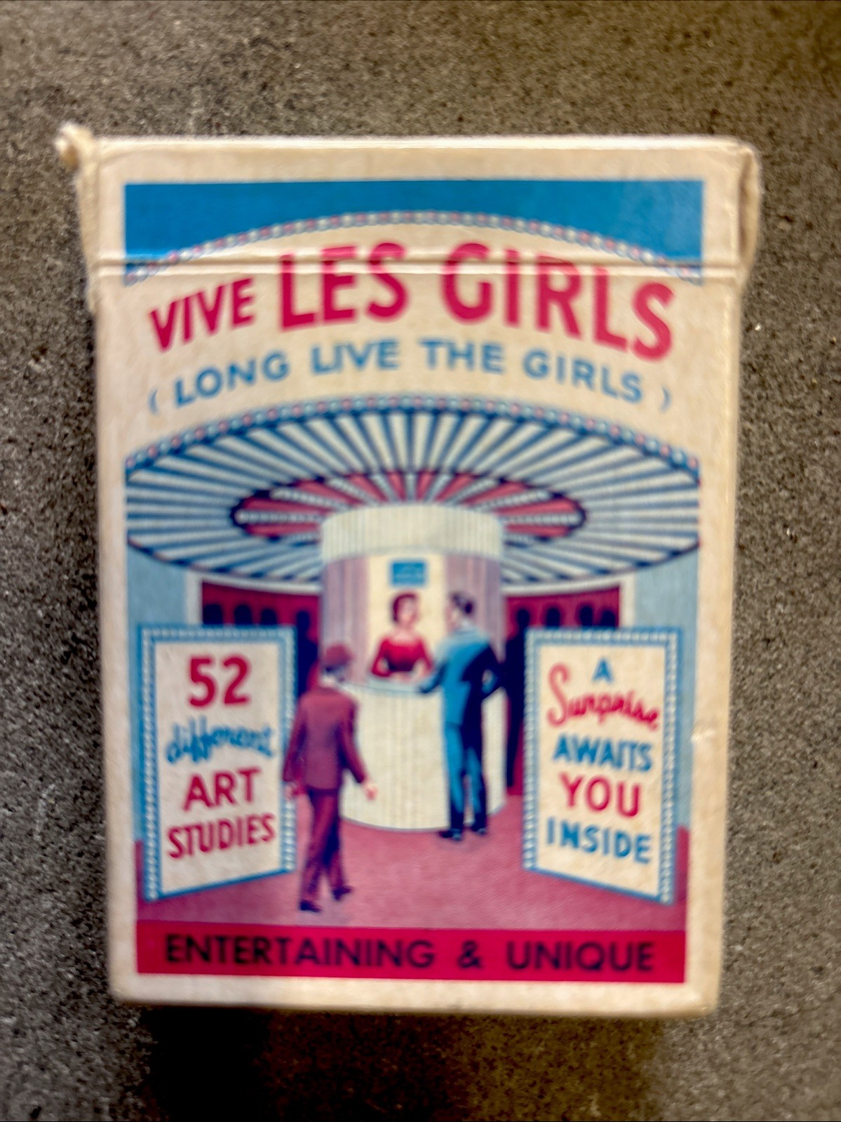 Vintage Vive Les Girls Playing Cards Risqué Pin-Up Adult Novelty Deck w/ Box
