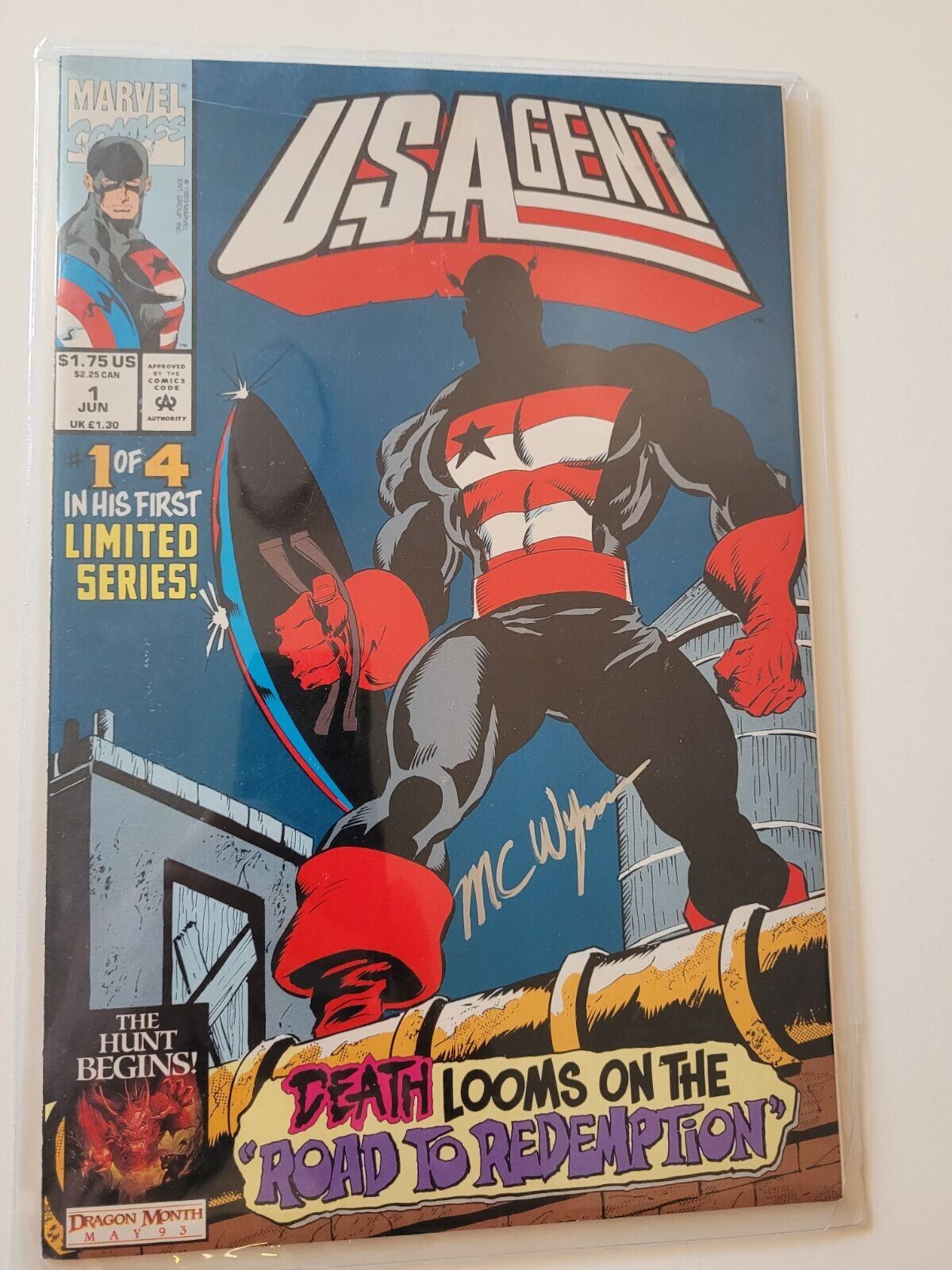 U.S. AGENT  Issue #1  Limited Series Marvel Comics Signed By Mc Wyman 