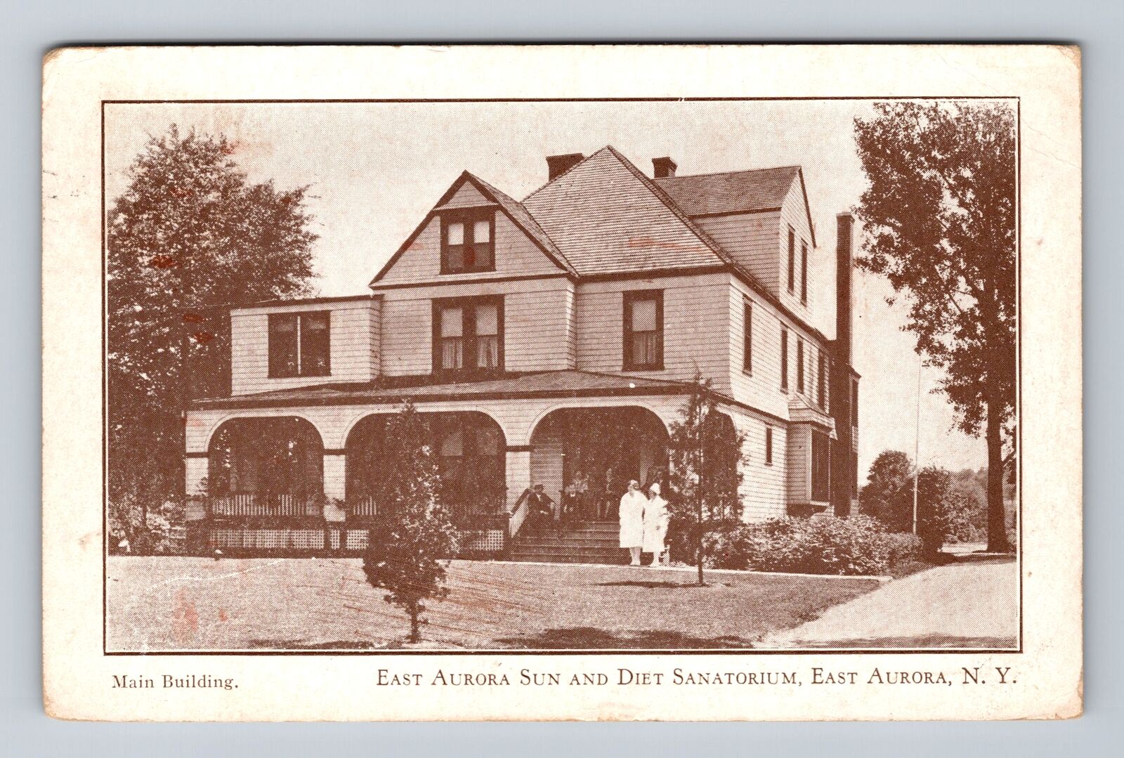 East Aurora NY-New York East Aurora Sun & Diet Sanatorium Vintage c1929 Postcard