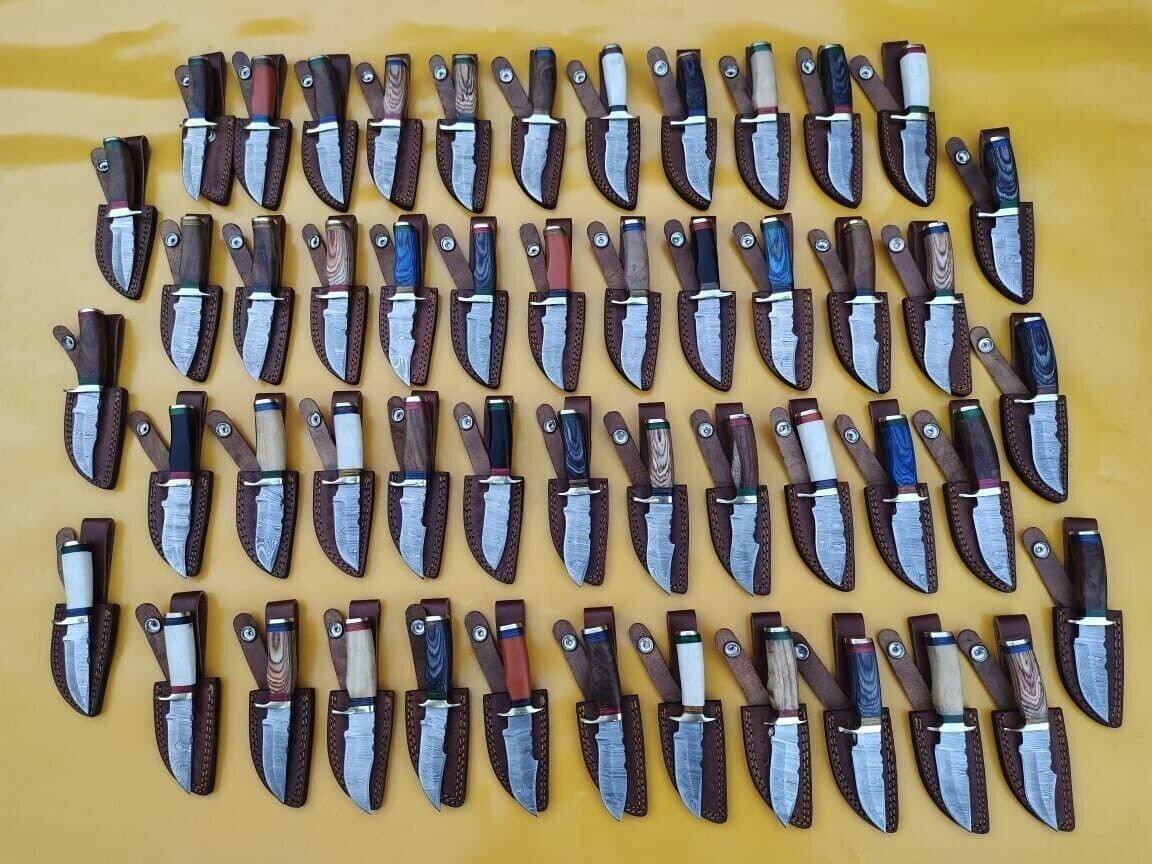 Lot of 50 Pcs Custom Handmade Damascus Steel 6