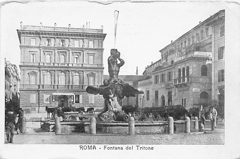 Postcard Italy: Fontana del Tritone, Rome, DB