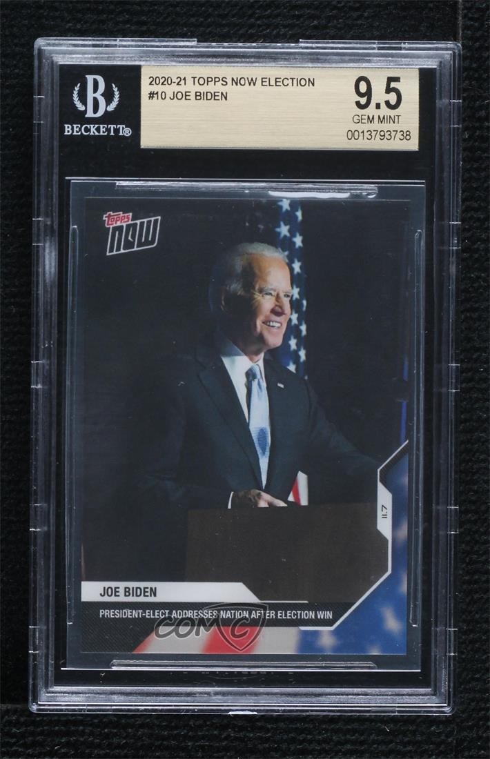 2020 Topps Now Election President-Elect /4746 Joe Biden BGS 9.5 GEM MINT 01lu