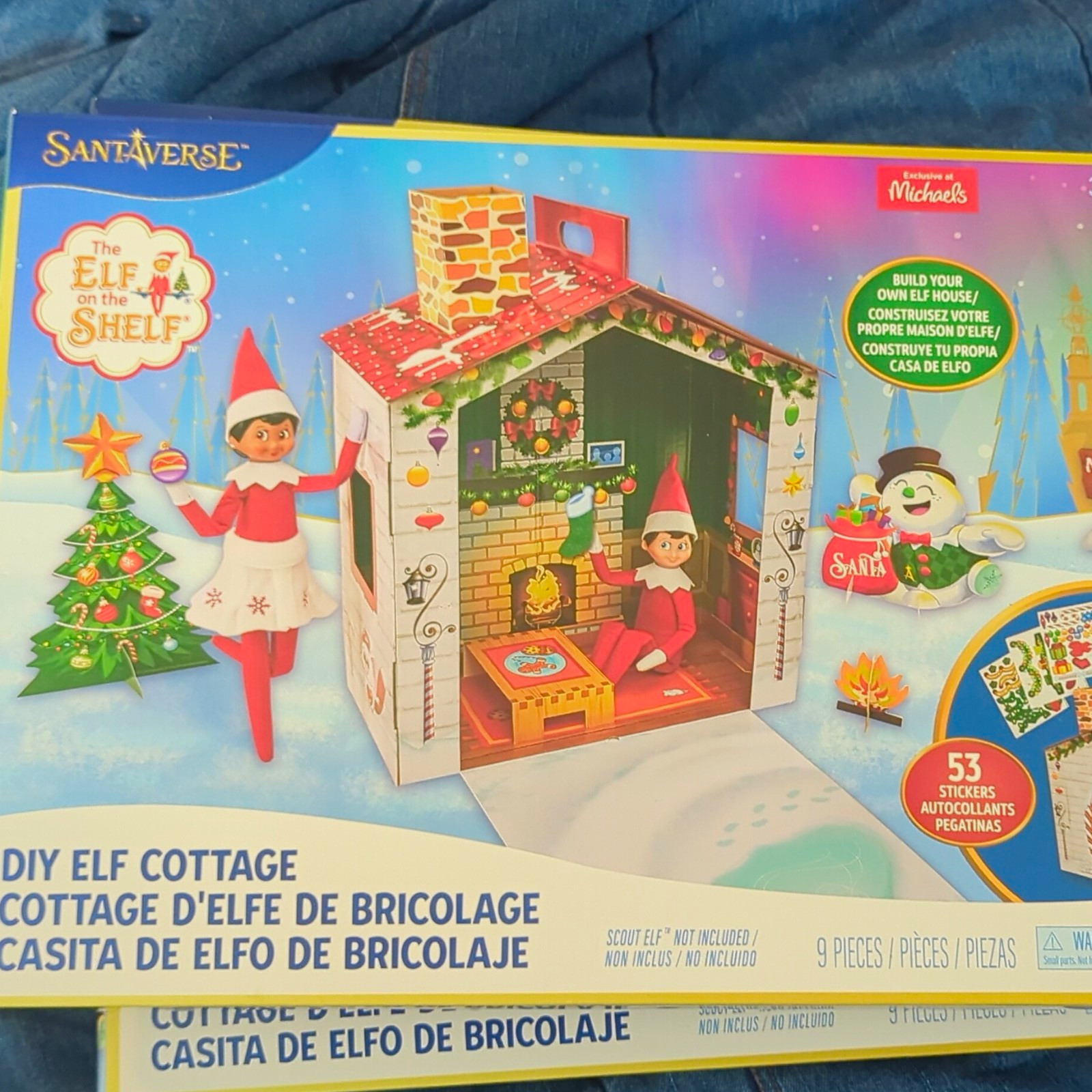 Santaverse Elf on the Shelf DIY Elf Cottage Kit Paper Multicolor Christmas