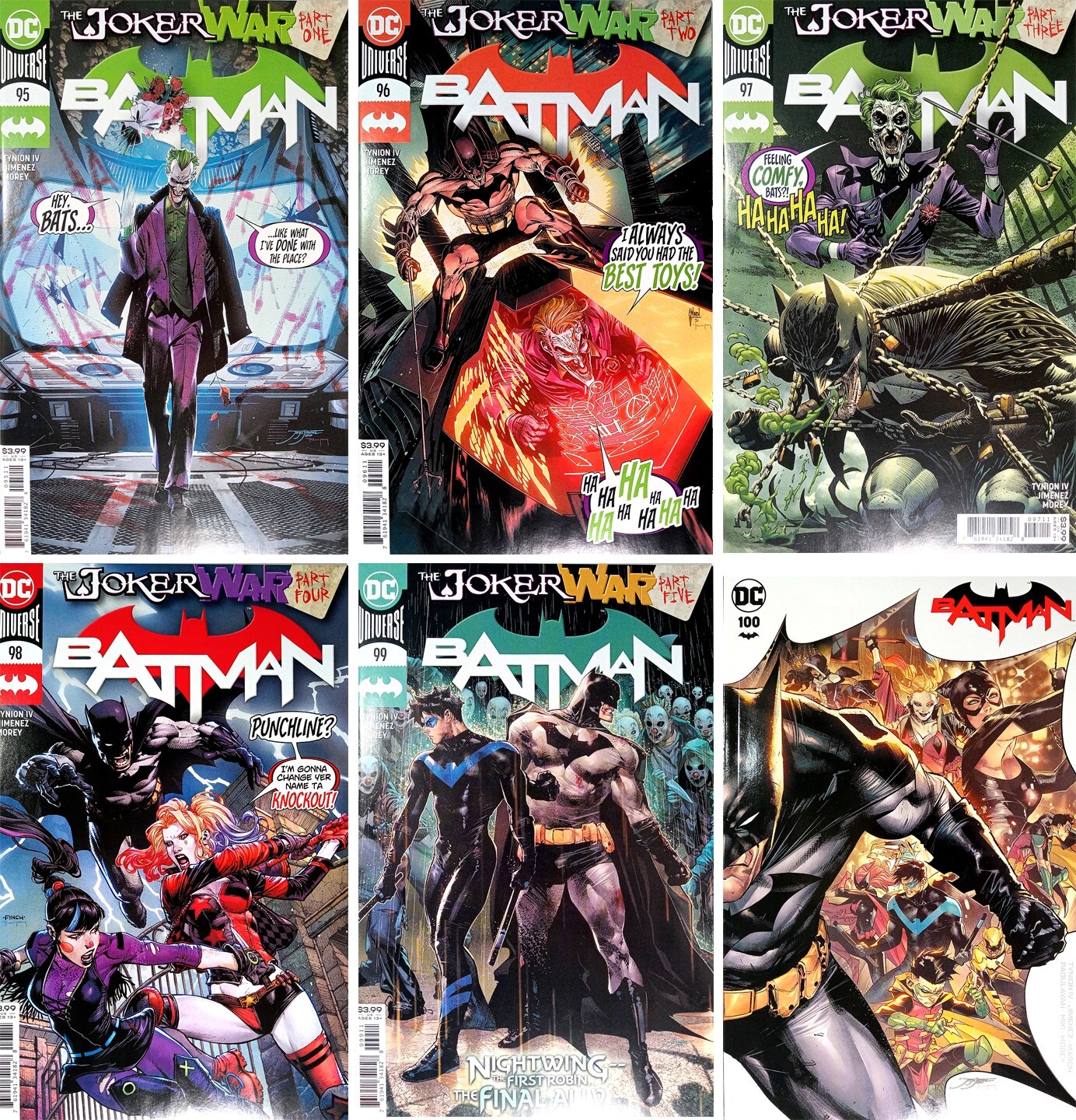 Batman Joker War #95A - #100A (2020) DC Comics   SET 