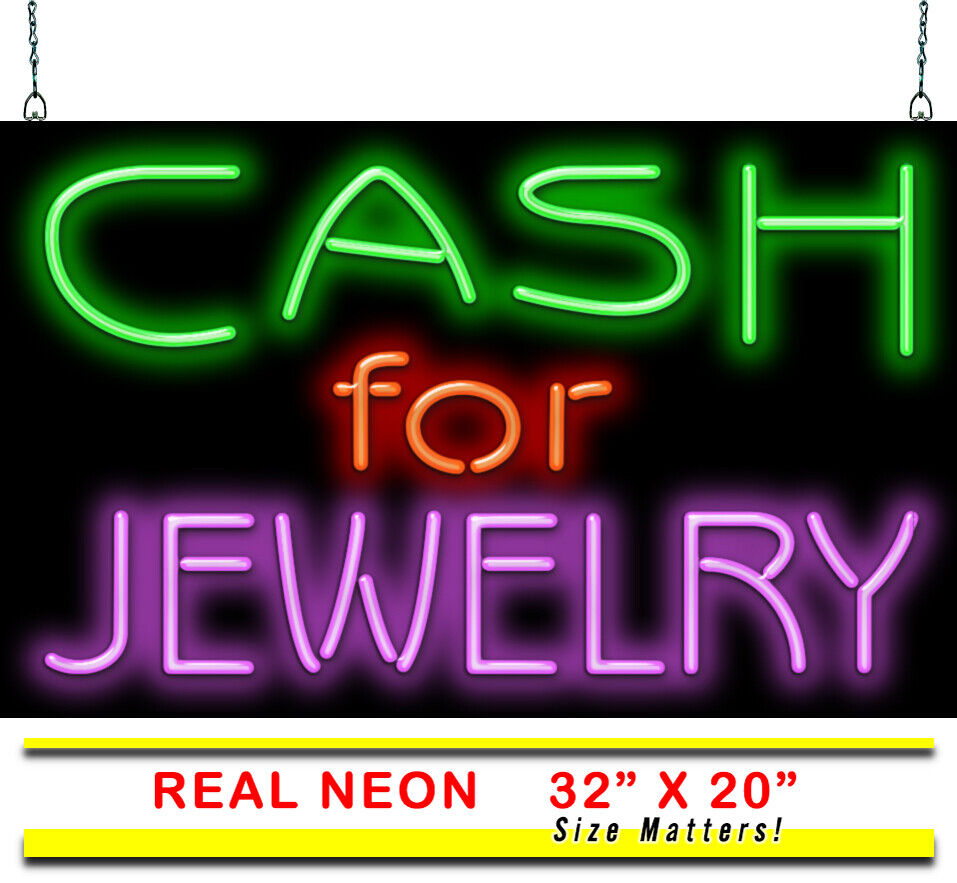 Cash For Jewelry Neon Sign | Jantec | 32\