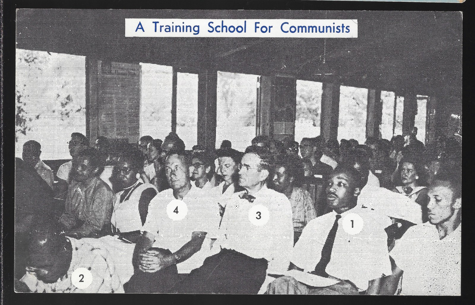 Spurious 1960\'s Martin Luther King Jr At Commie Training School Racist Postcard