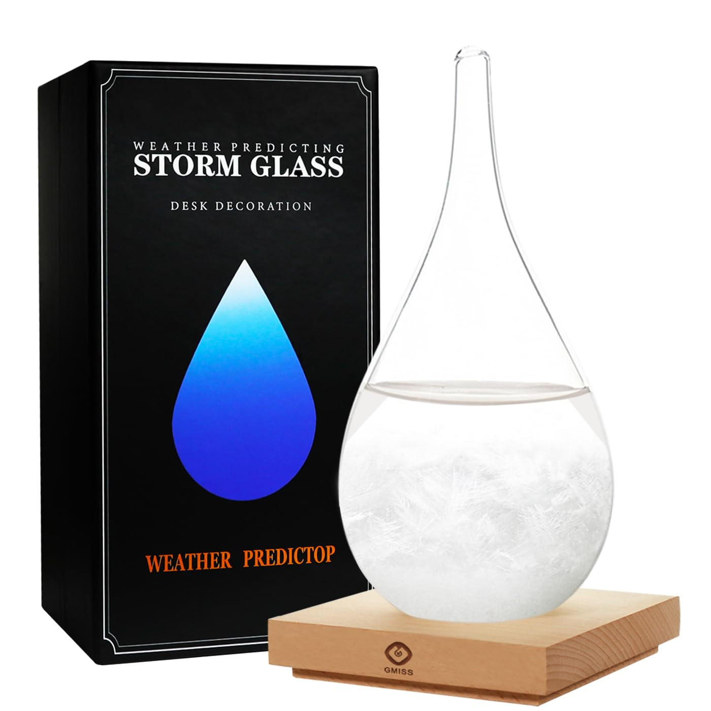 Storm Glass Weather Predictor,Christmas Snow Globe Storm Glass Barometer Weather
