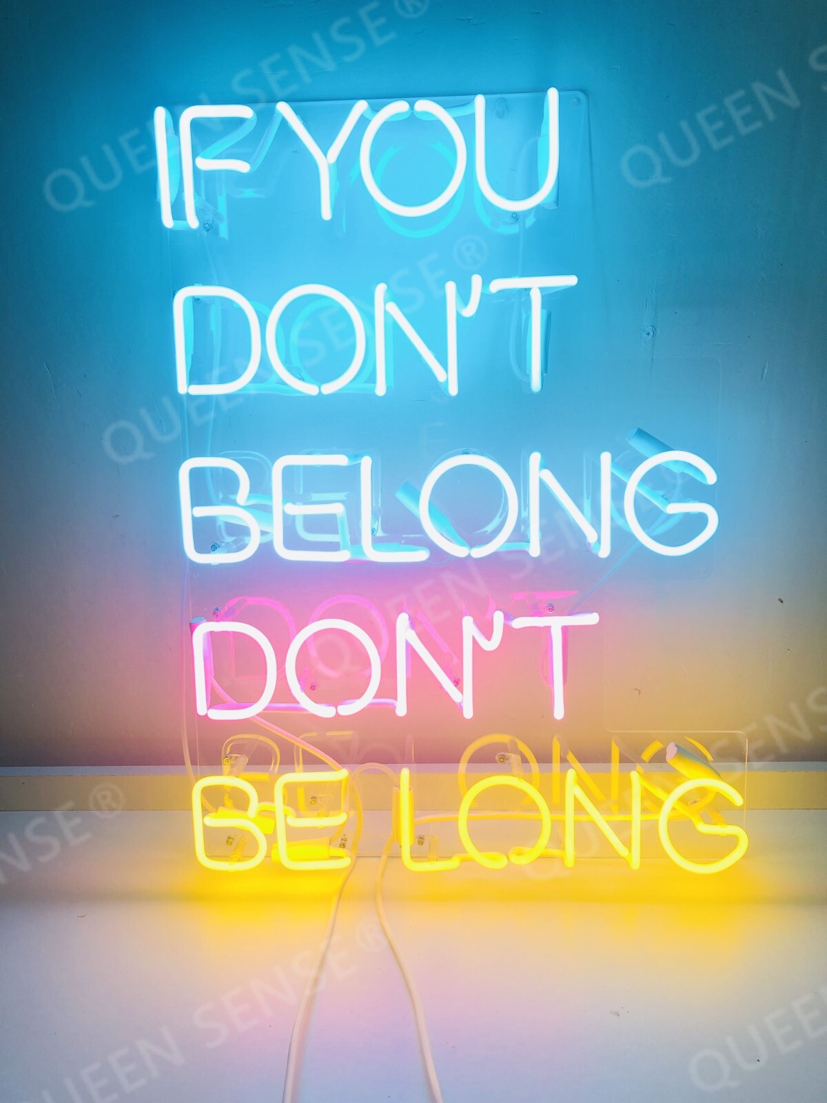 If You Don\'t Belong Don\'t Be Long Neon Sign Lamp Light 24\