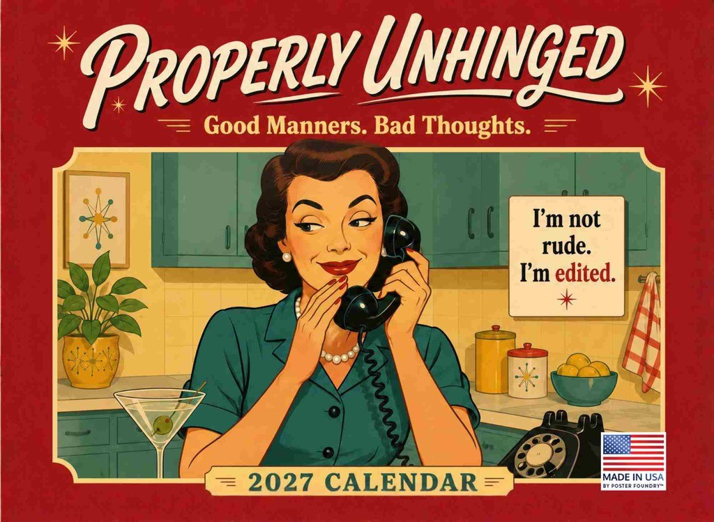 Properly Unhinged Witty Adult Sayings Calendar 2027 Wall Monthly Funny Humor Properly Unhinged Witty Adult Sayings Calendar 2027 Wall Monthly Funny Humor