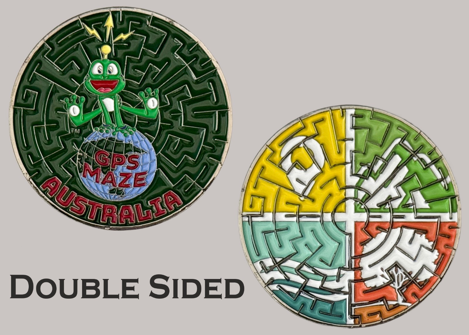 Australia GPS Maze Geocaching Frog Design Challenge Coin  J#43