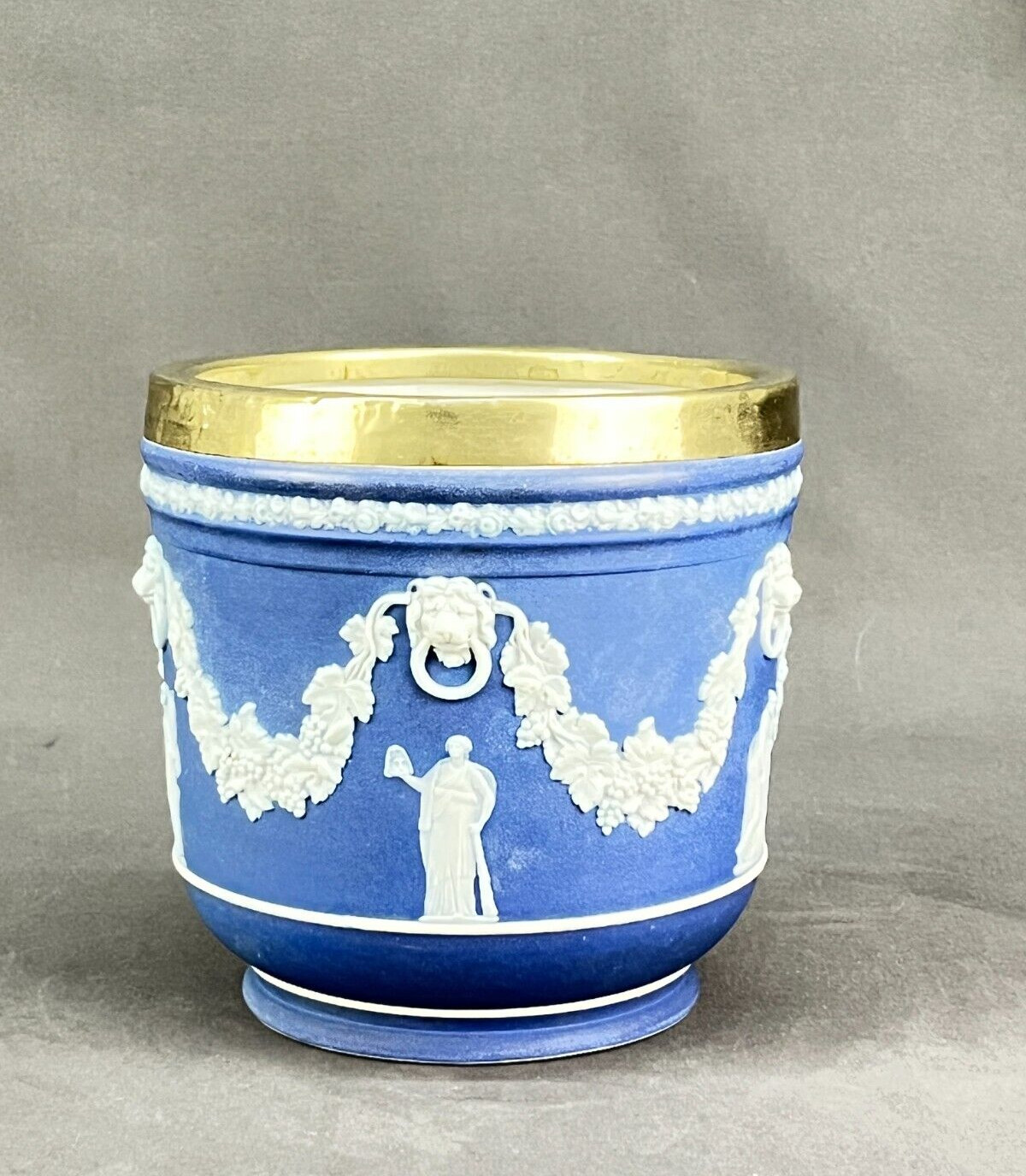 Wedgwood Cream on Blue Jasperware MUSES 6\