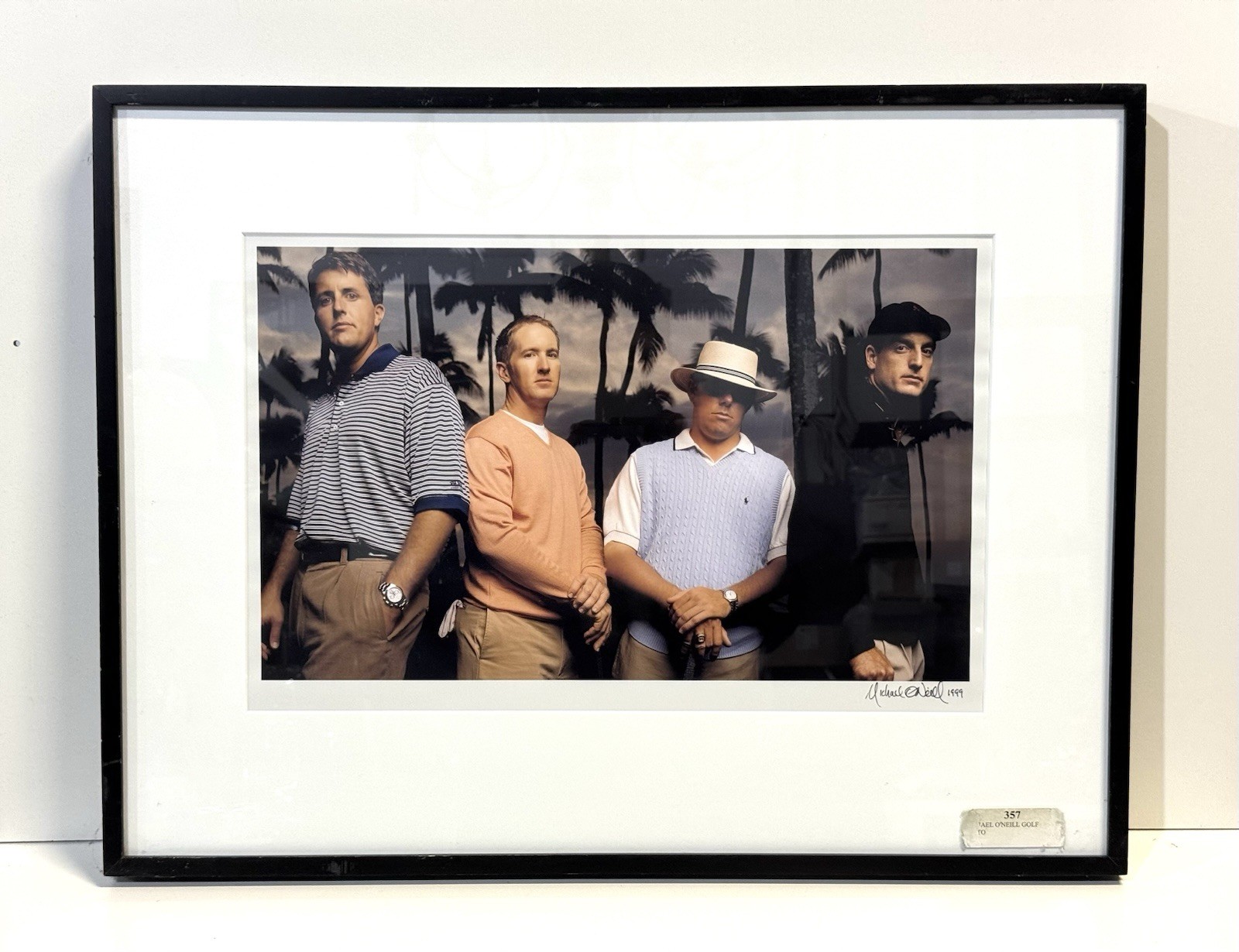 Vintage Michael Oneill Golfers Photograph 1999 Framed