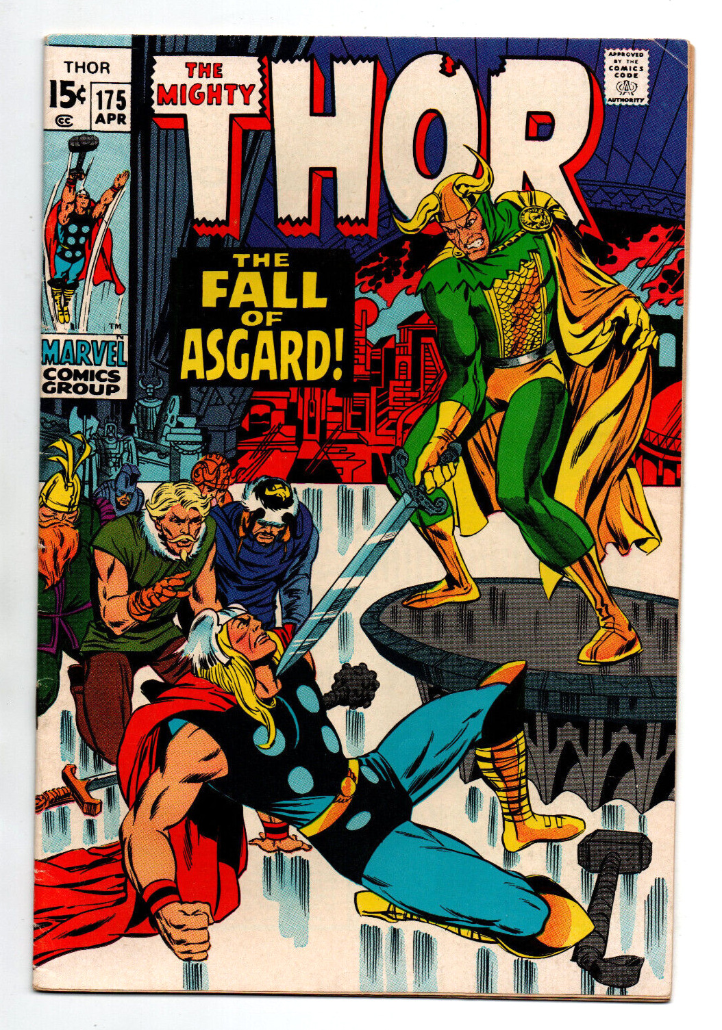 The Mighty Thor #175 - Thor vs Loki - Jack Kirby - Romita - 1970 - FN+