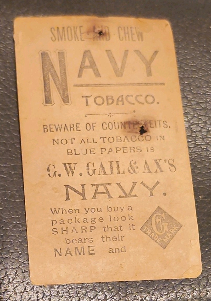 1880\'s Tobacco G.W. Gail & Ax Advertising Tobacco Card