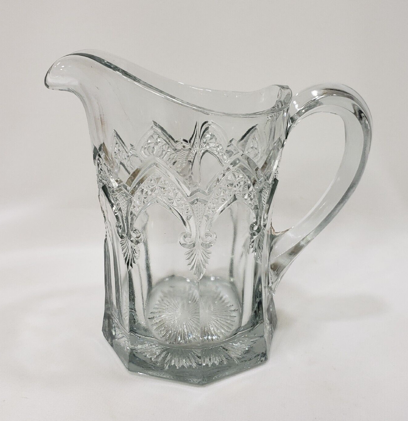 Clear Glass Creamer EAPG Indiana Glass Gothic Windows No 166