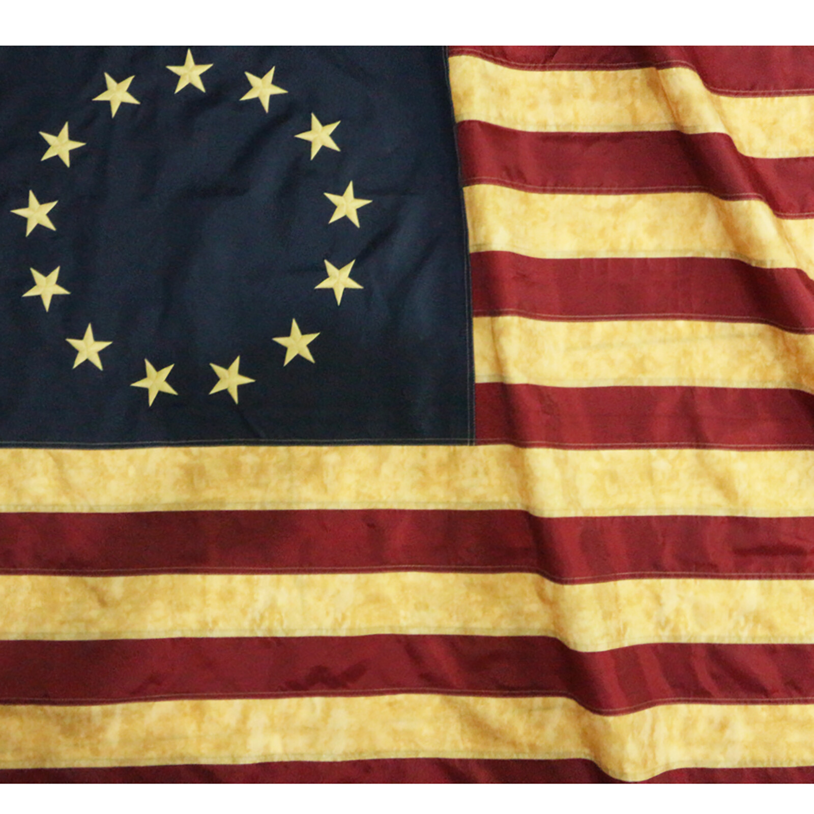 Anley VintageStyle Tea Stained Betsy Ross Flag 3x5 Polyester Antiqued USA Banner