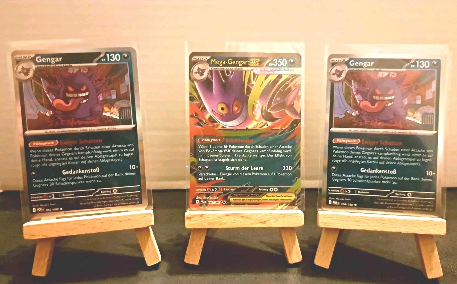 Pokemon TCG Lot: 2x Gengar + 1x Mega-Gengar EX 050/088 056/090 - EN Holo